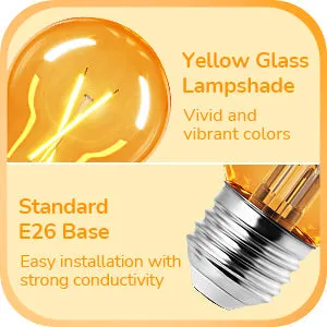 4 Pack Dimmable Yellow Light Bulb-HDCF19E