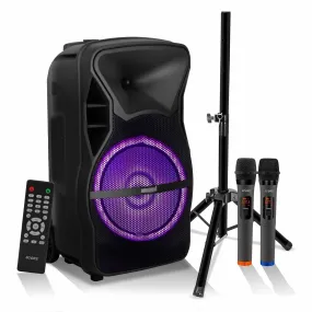 5 Core DJ Speakers 12 Rechargeable Powered PA System 250W Loud Speaker - ACTIVE HOME 12 2-MIC