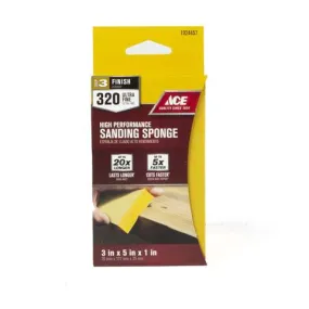 Ace 5 in. L X 3 in. W X 1 in. 320 Grit Super Fine 2-Sided Sanding Sponge