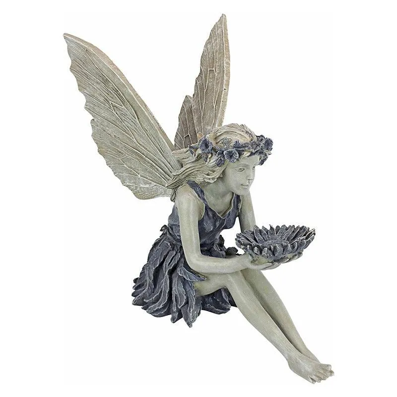 Adorable Fairy Sitting Garden Statue: Charming Resin Ornament