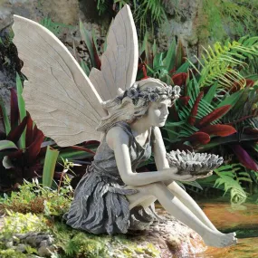 Adorable Fairy Sitting Garden Statue: Charming Resin Ornament