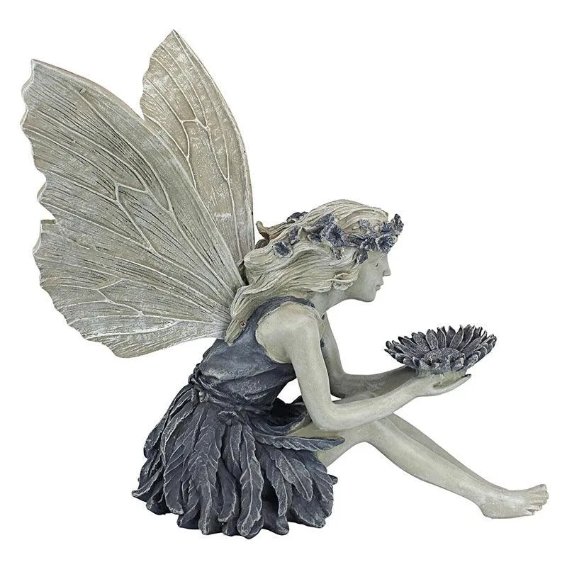 Adorable Fairy Sitting Garden Statue: Charming Resin Ornament