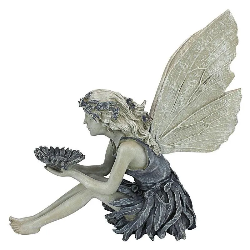 Adorable Fairy Sitting Garden Statue: Charming Resin Ornament