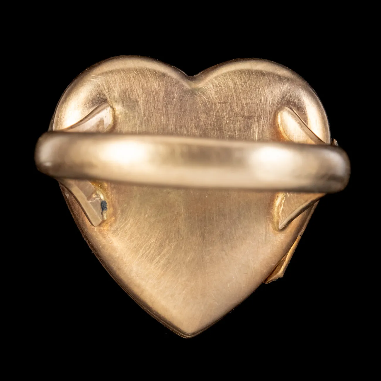 Antique Edwardian Heart Locket Ring Dated 1918