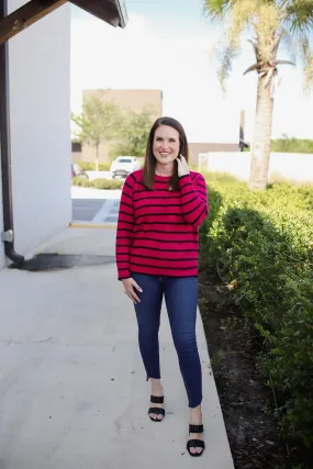 Are We There Yet? Striped Sweater