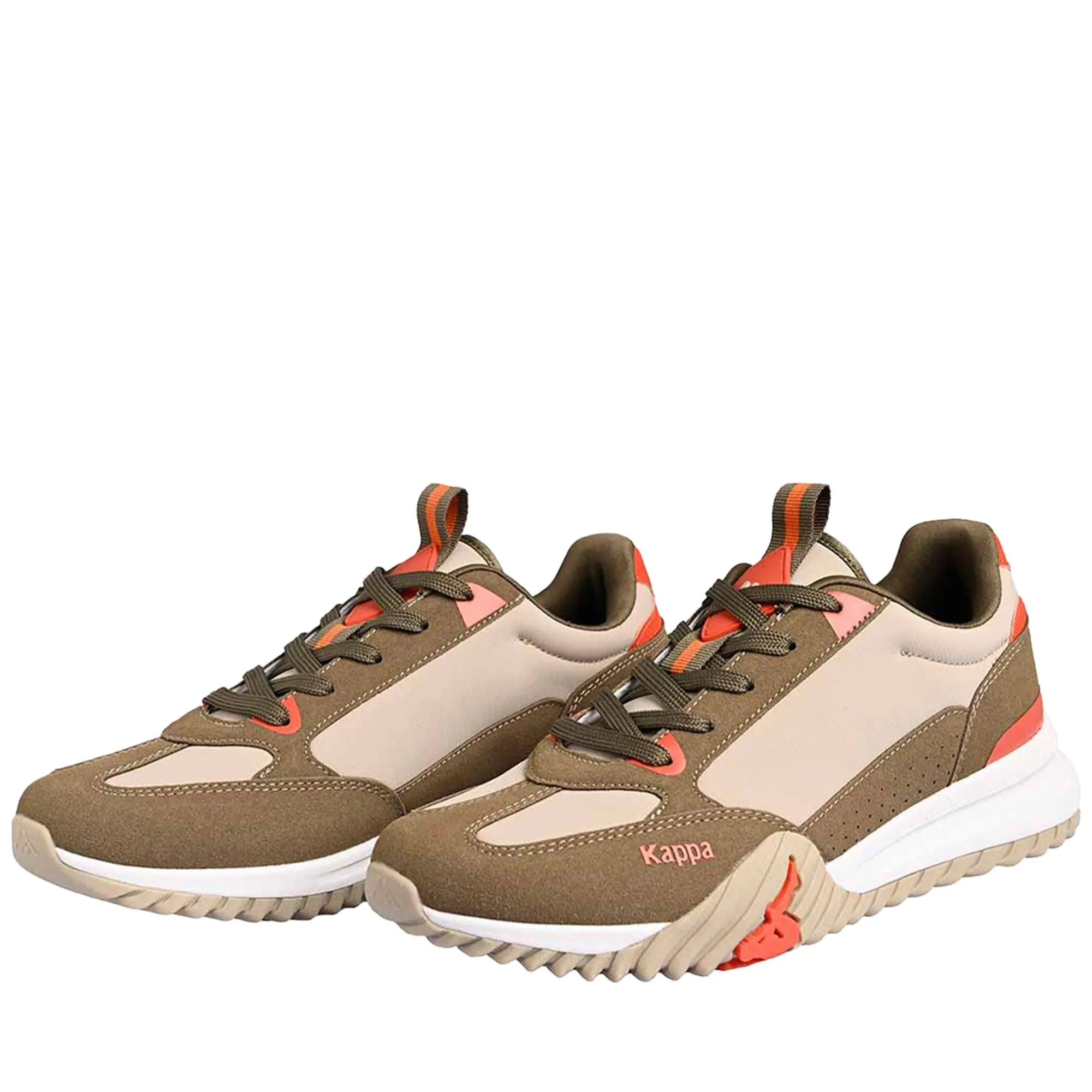 AUTHENTIC  ARKLOW 1 - Sneakers - Low Cut - Unisex - BEIGE FOG-BROWN OLIVA-ORANGE TOMATO