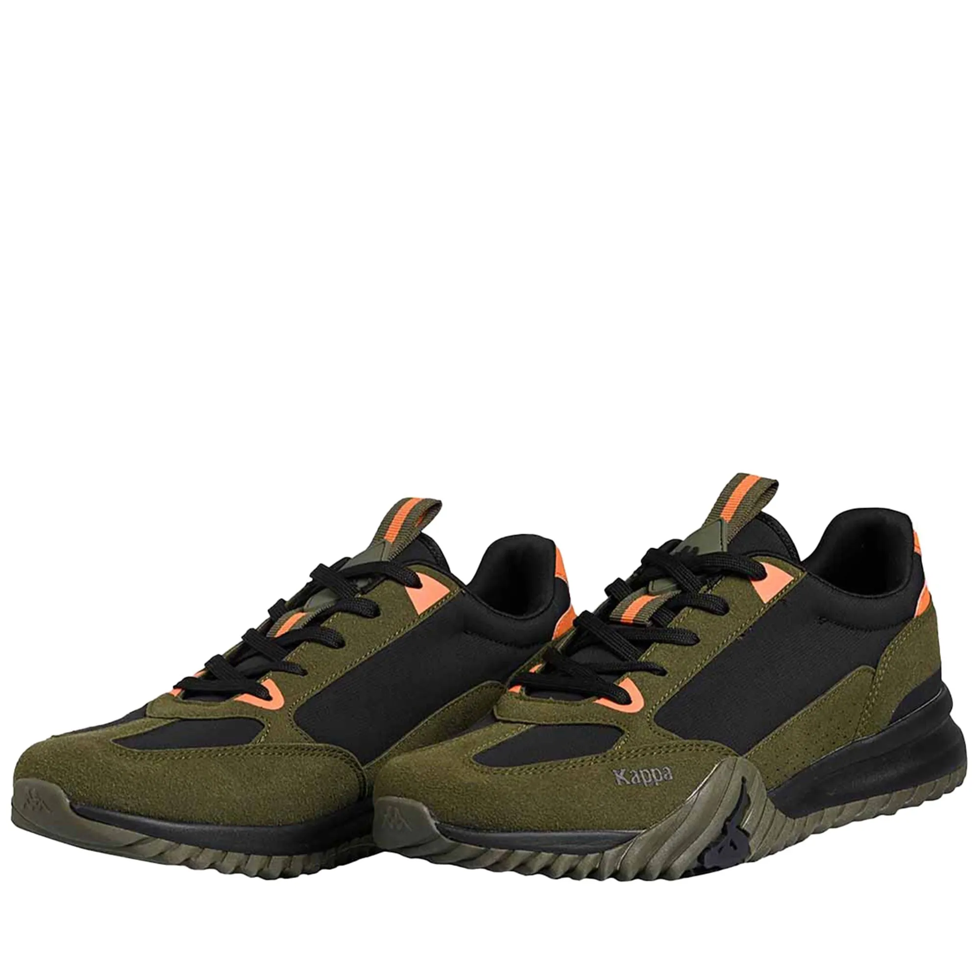 AUTHENTIC  ARKLOW 1 - Sneakers - Low Cut - Unisex - BLACK-GREEN RIFLE-ORANGE