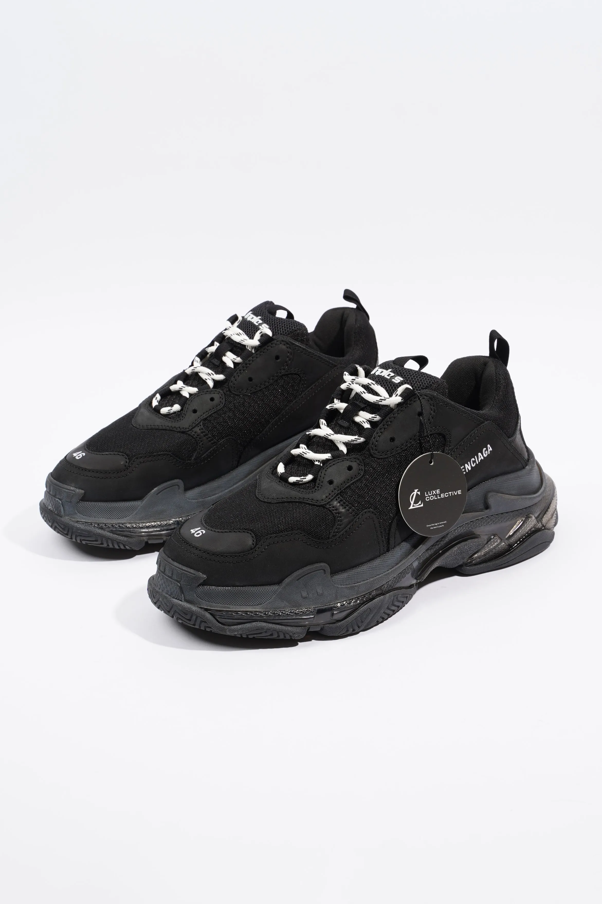 Balenciaga Mens Triple S Black / Clear Sole EU 46 / UK 12