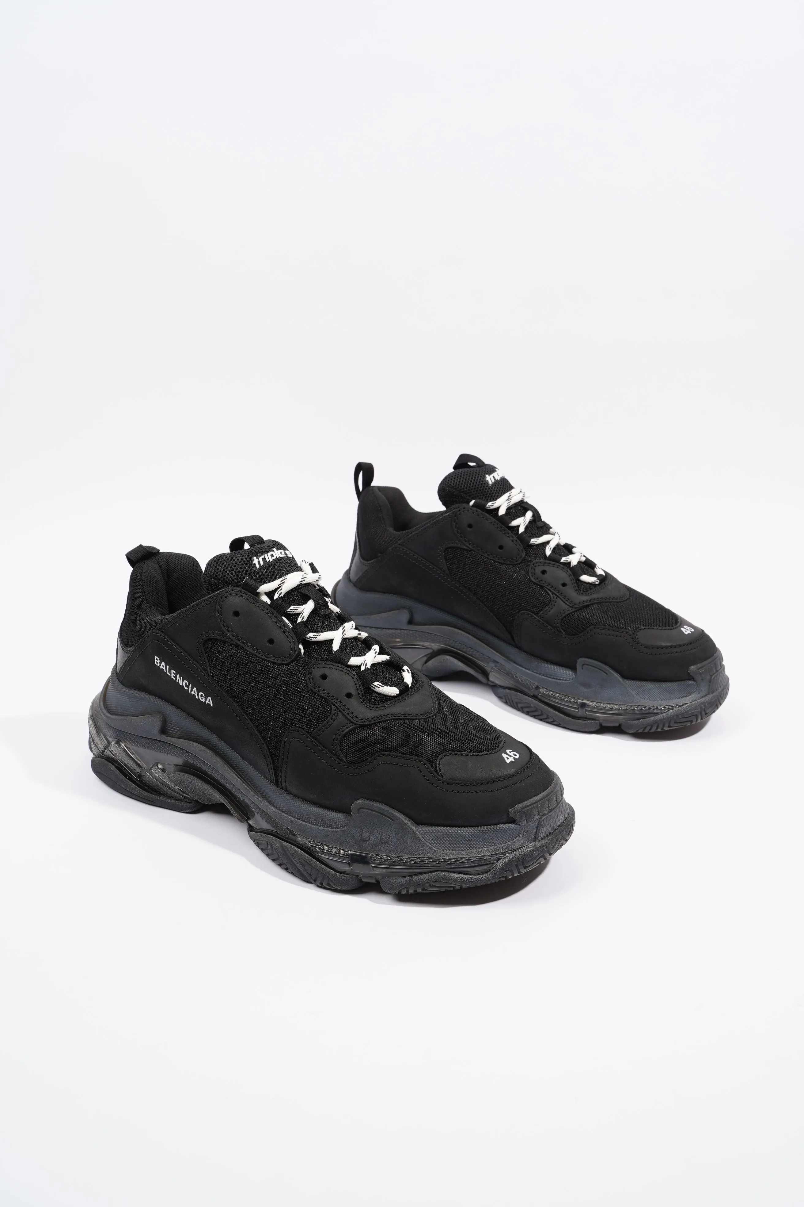 Balenciaga Mens Triple S Black / Clear Sole EU 46 / UK 12