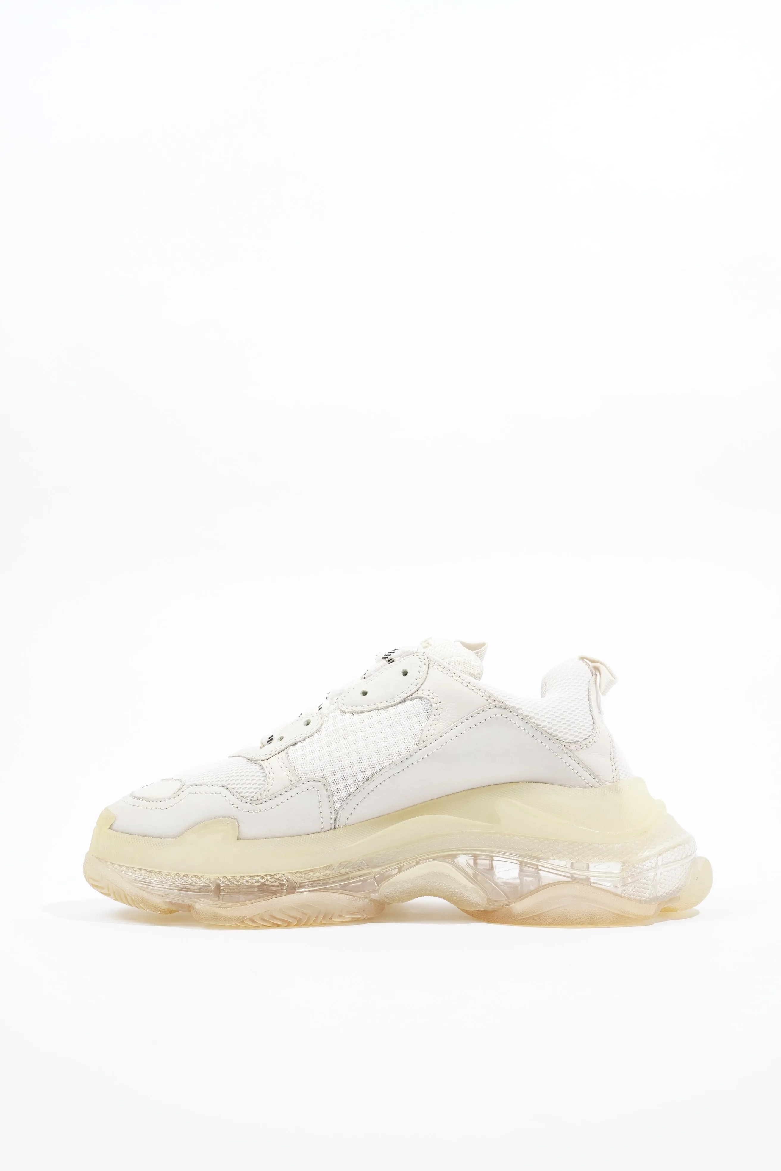 Balenciaga Mens Triple S White / Clear Sole EU 42 / UK 8