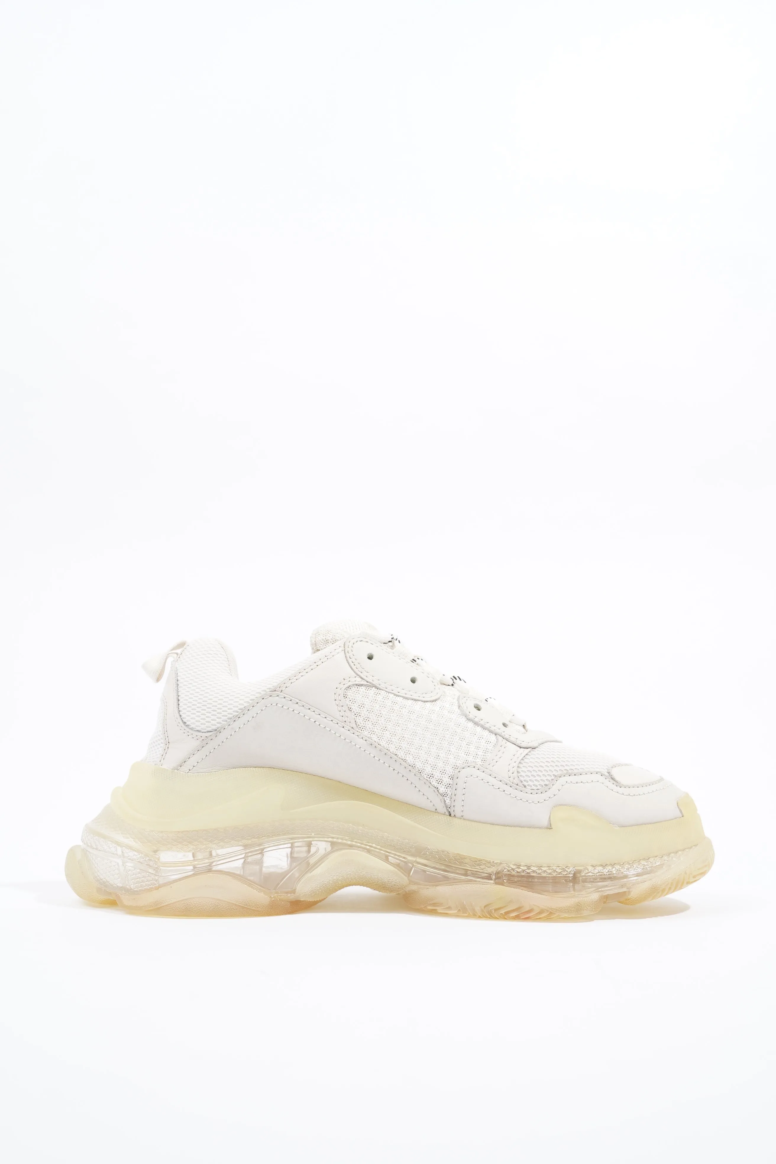 Balenciaga Mens Triple S White / Clear Sole EU 42 / UK 8