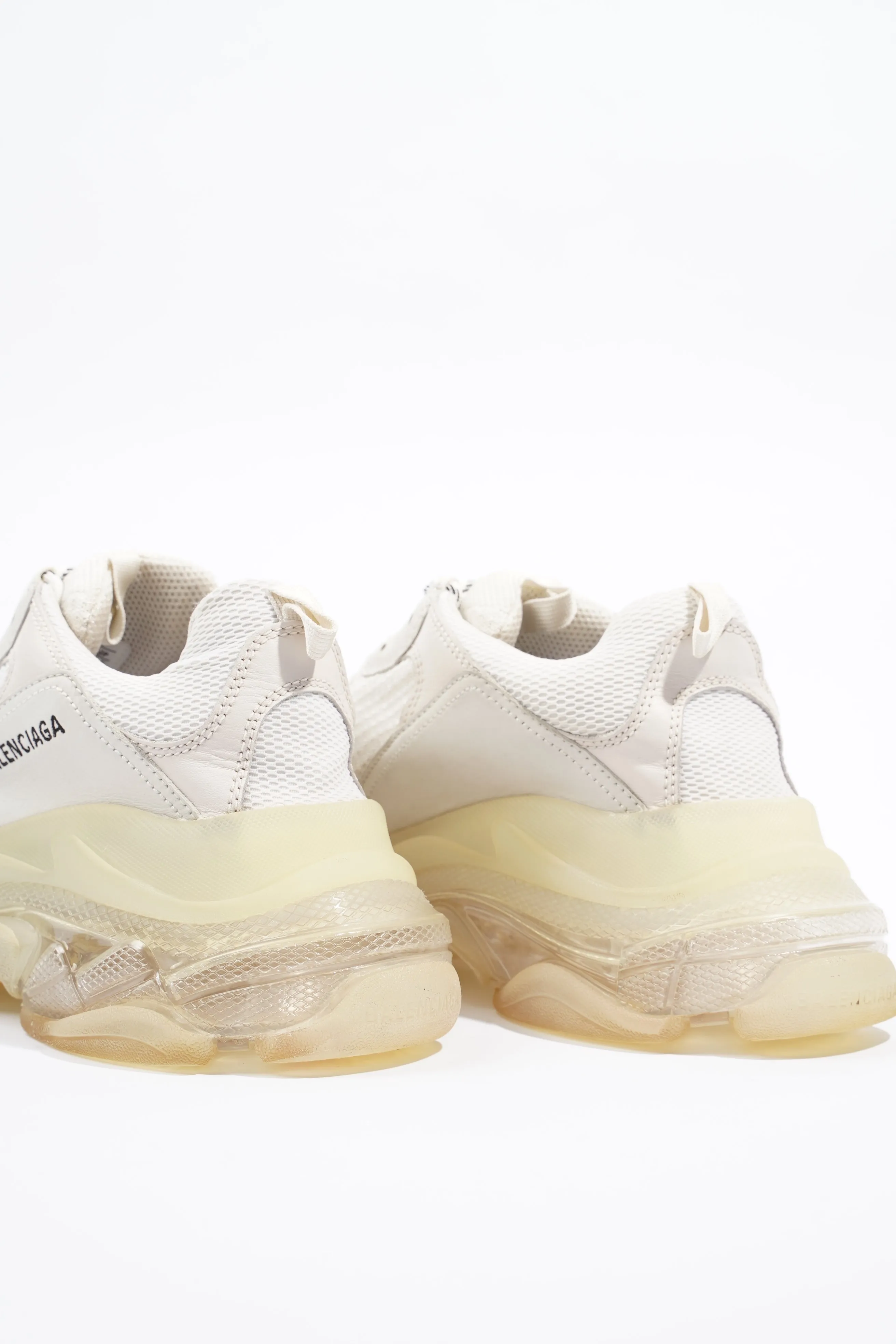 Balenciaga Mens Triple S White / Clear Sole EU 42 / UK 8