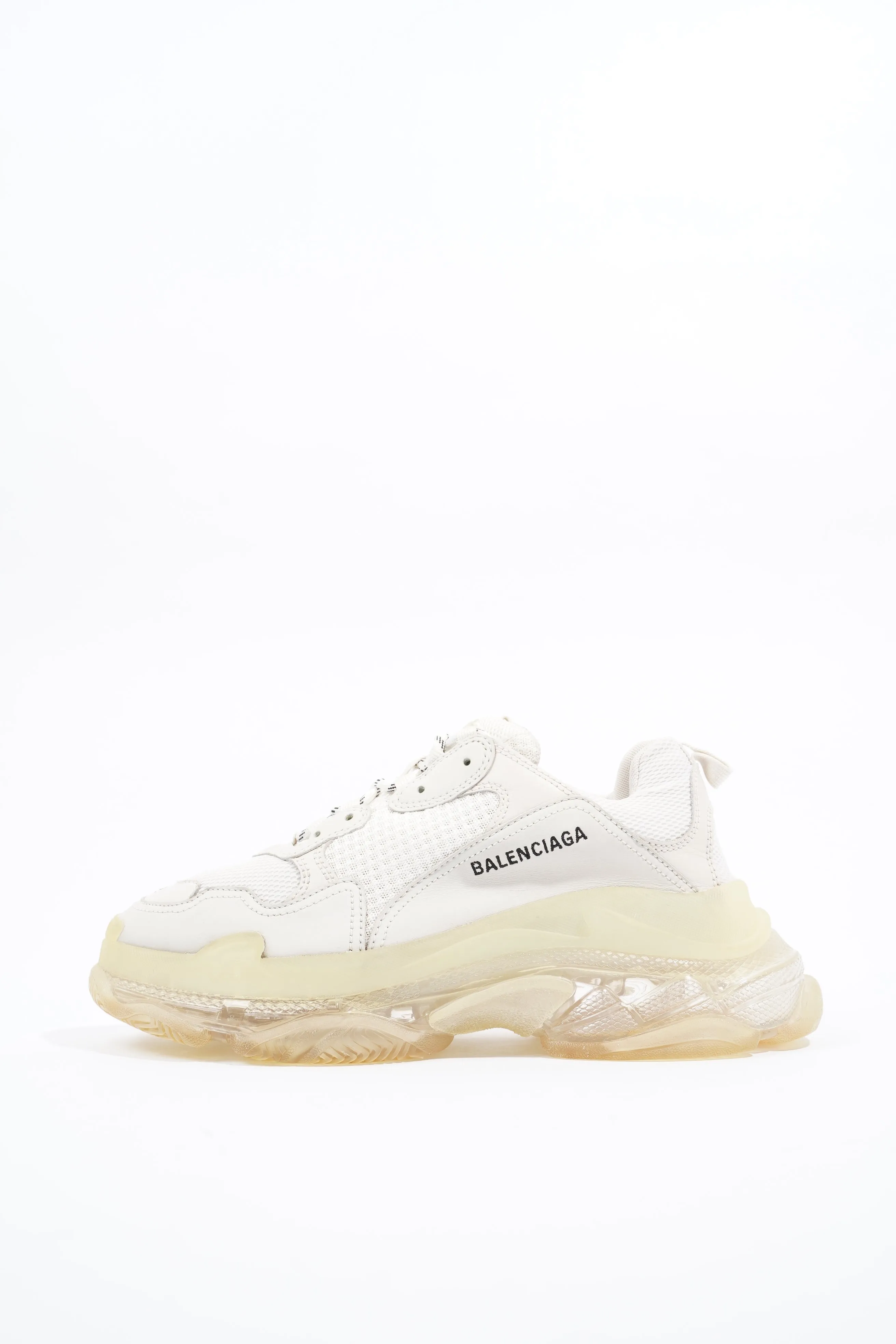 Balenciaga Mens Triple S White / Clear Sole EU 42 / UK 8