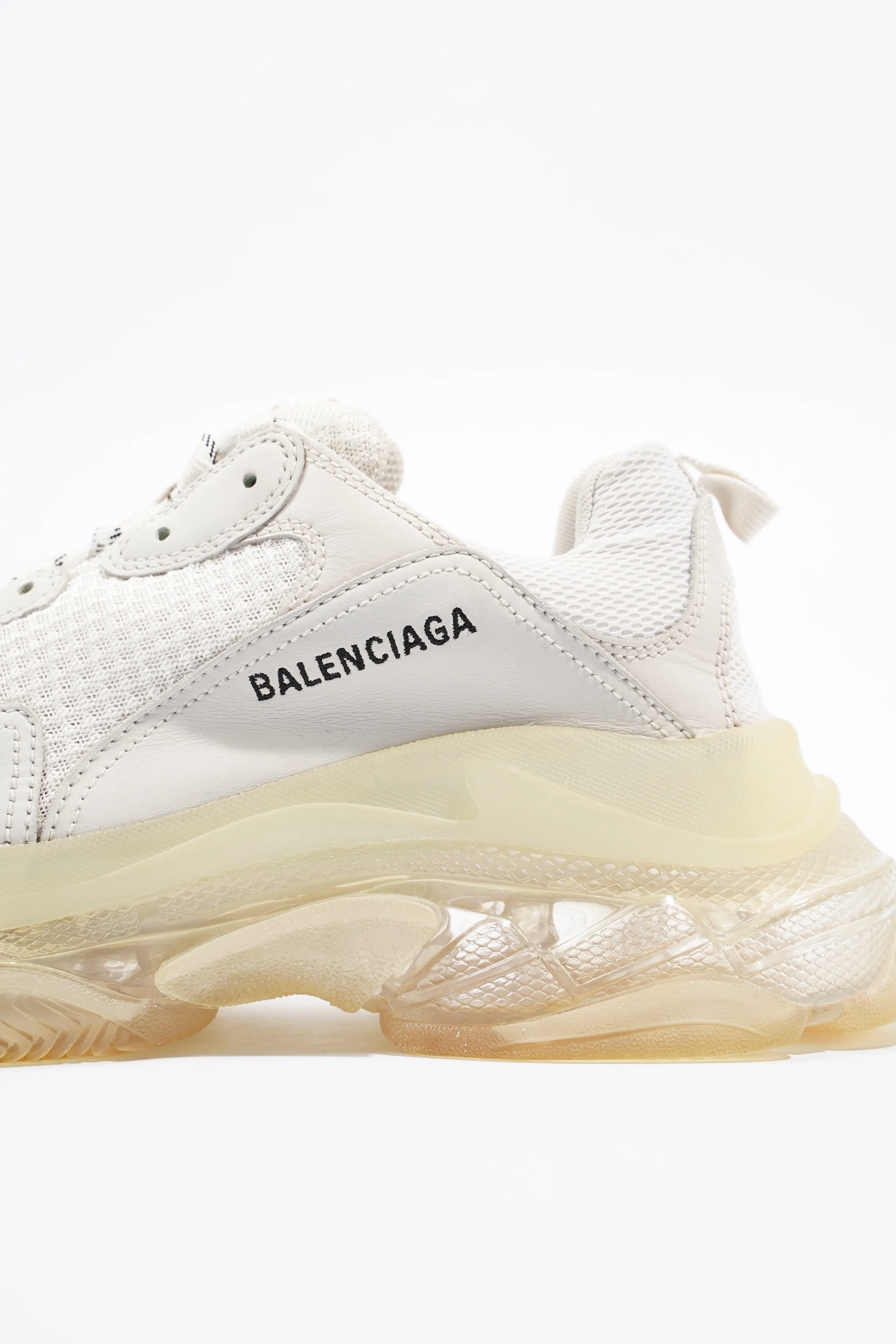 Balenciaga Mens Triple S White / Clear Sole EU 42 / UK 8