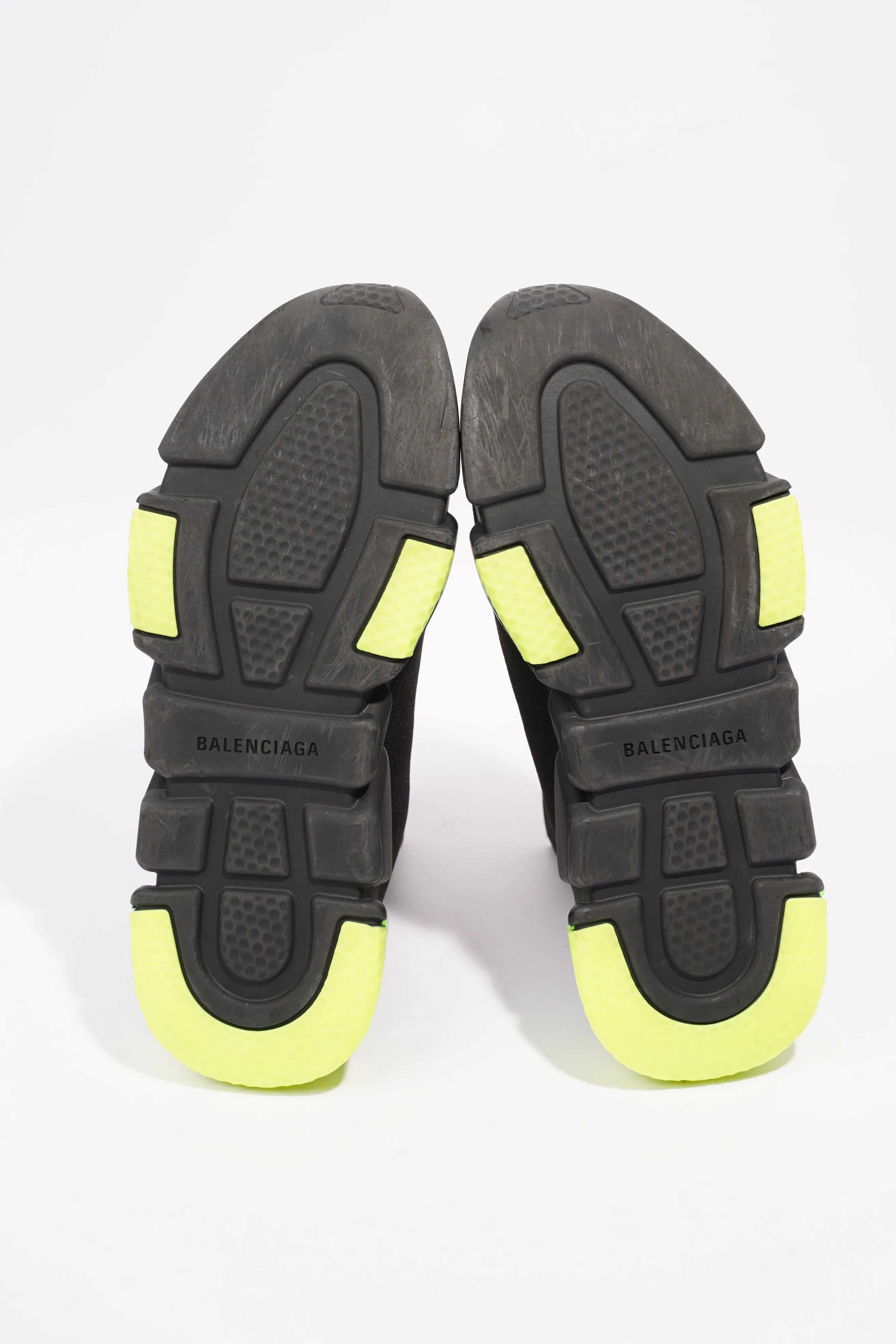 Balenciaga Speed Clear Sole Black / Fluorescent yellow Cotton EU 41 UK 7