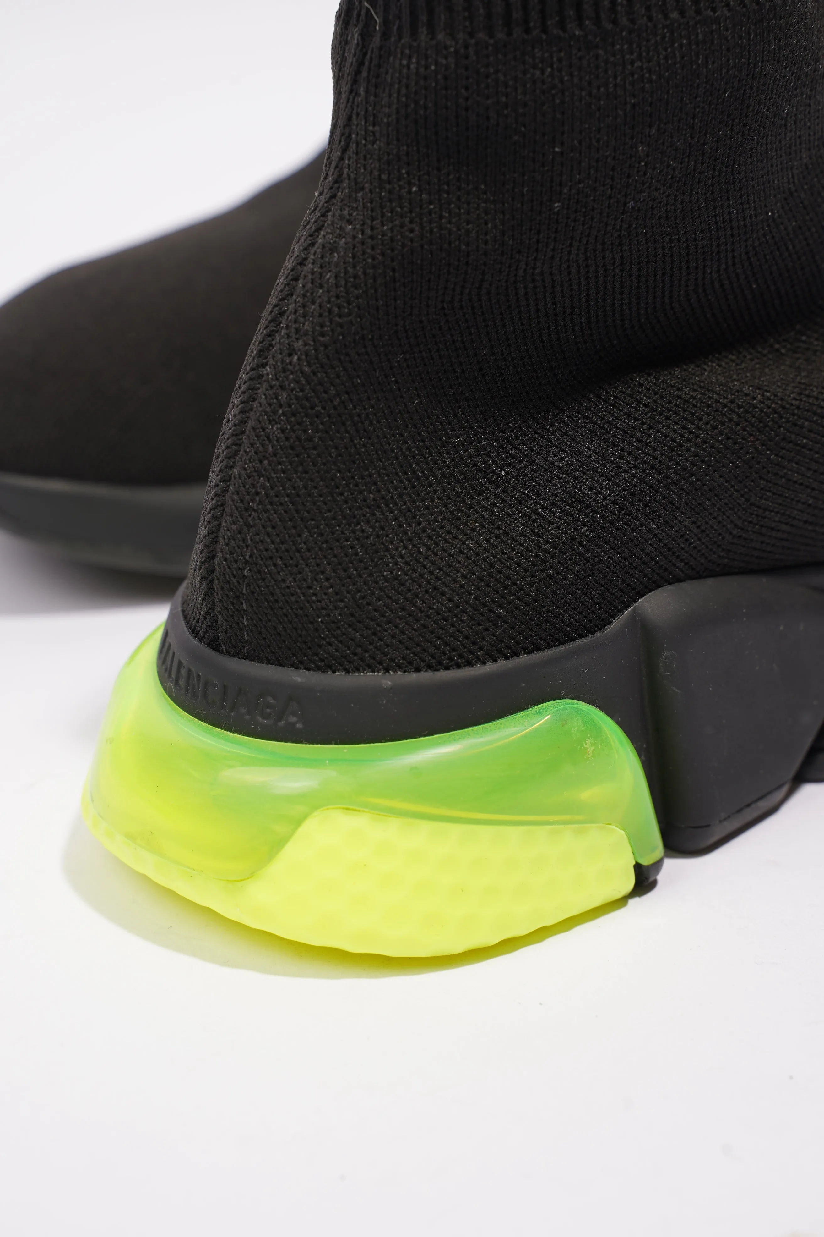 Balenciaga Speed Clear Sole Black / Fluorescent yellow Cotton EU 41 UK 7