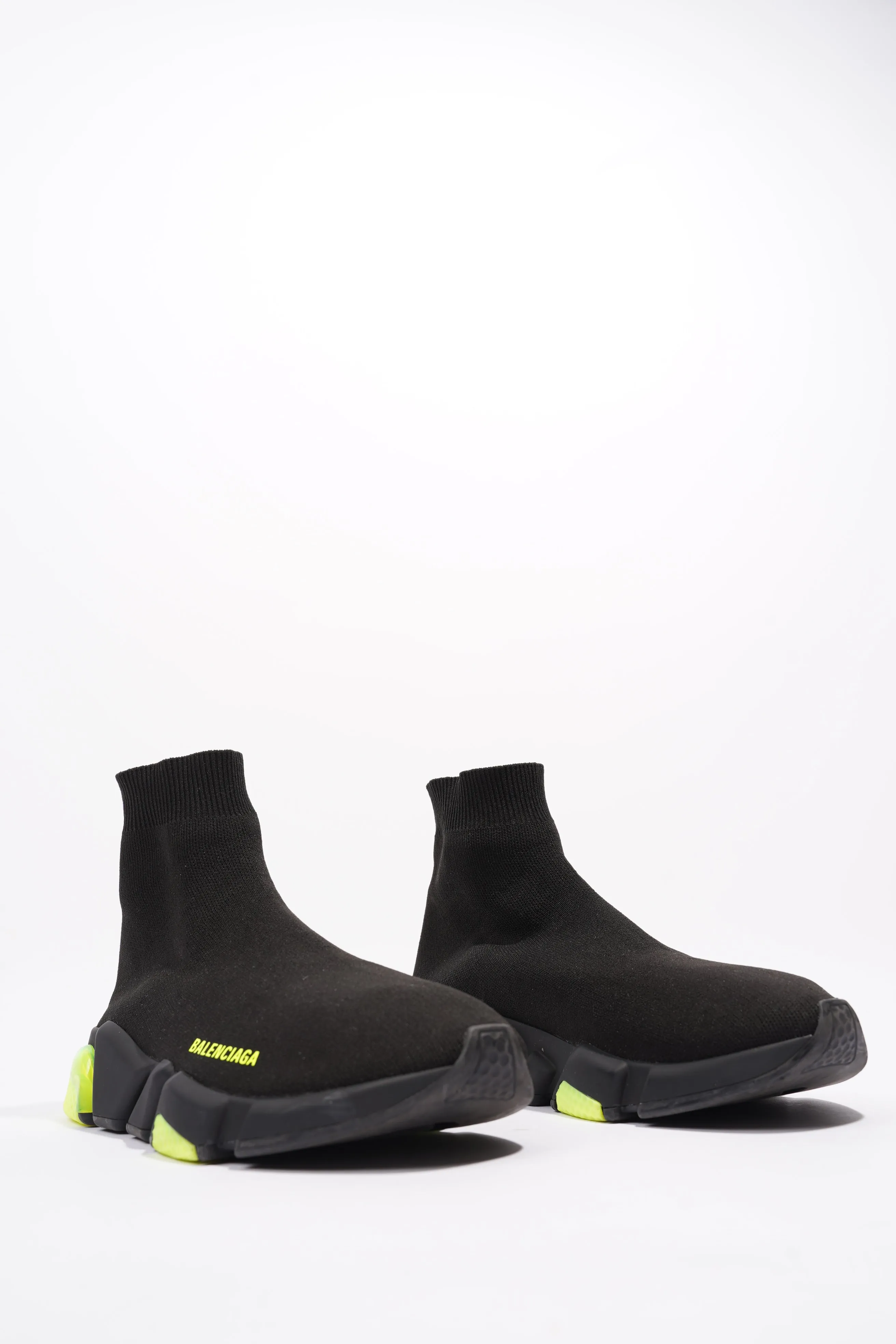 Balenciaga Speed Clear Sole Black / Fluorescent yellow Cotton EU 41 UK 7