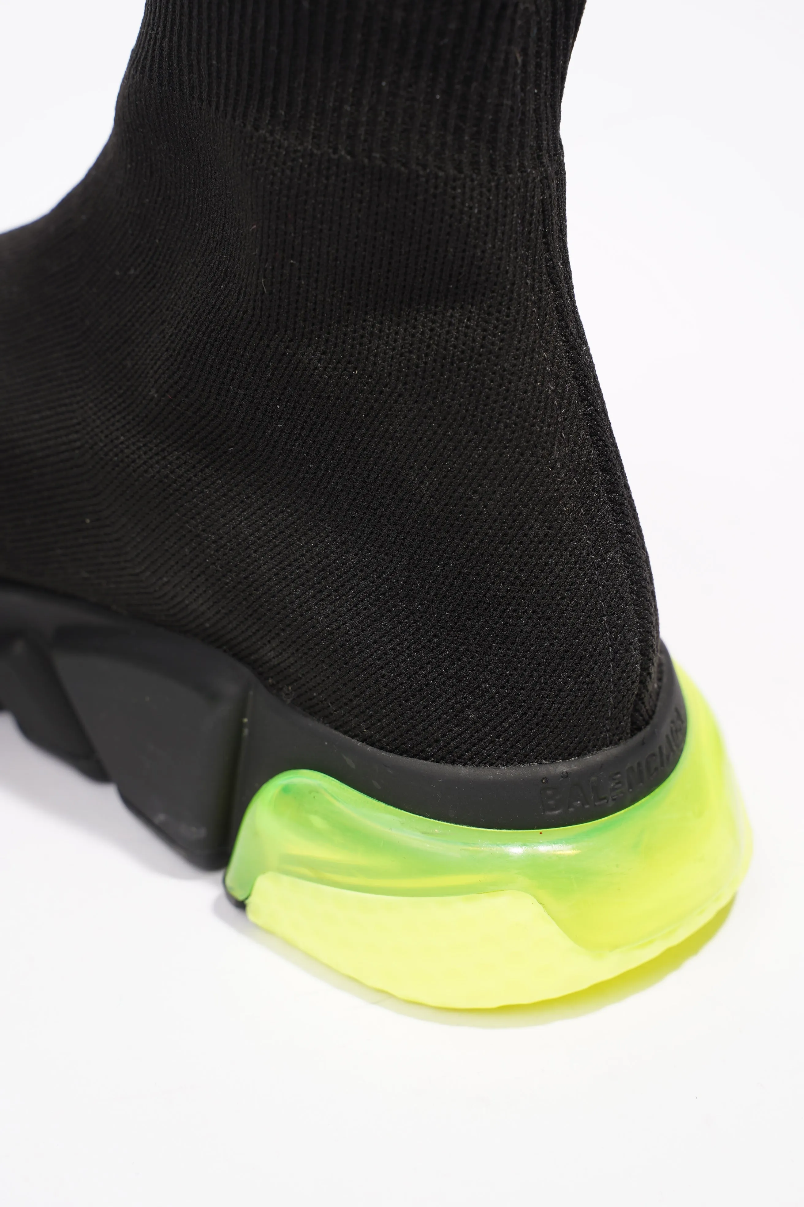 Balenciaga Speed Clear Sole Black / Fluorescent yellow Cotton EU 41 UK 7