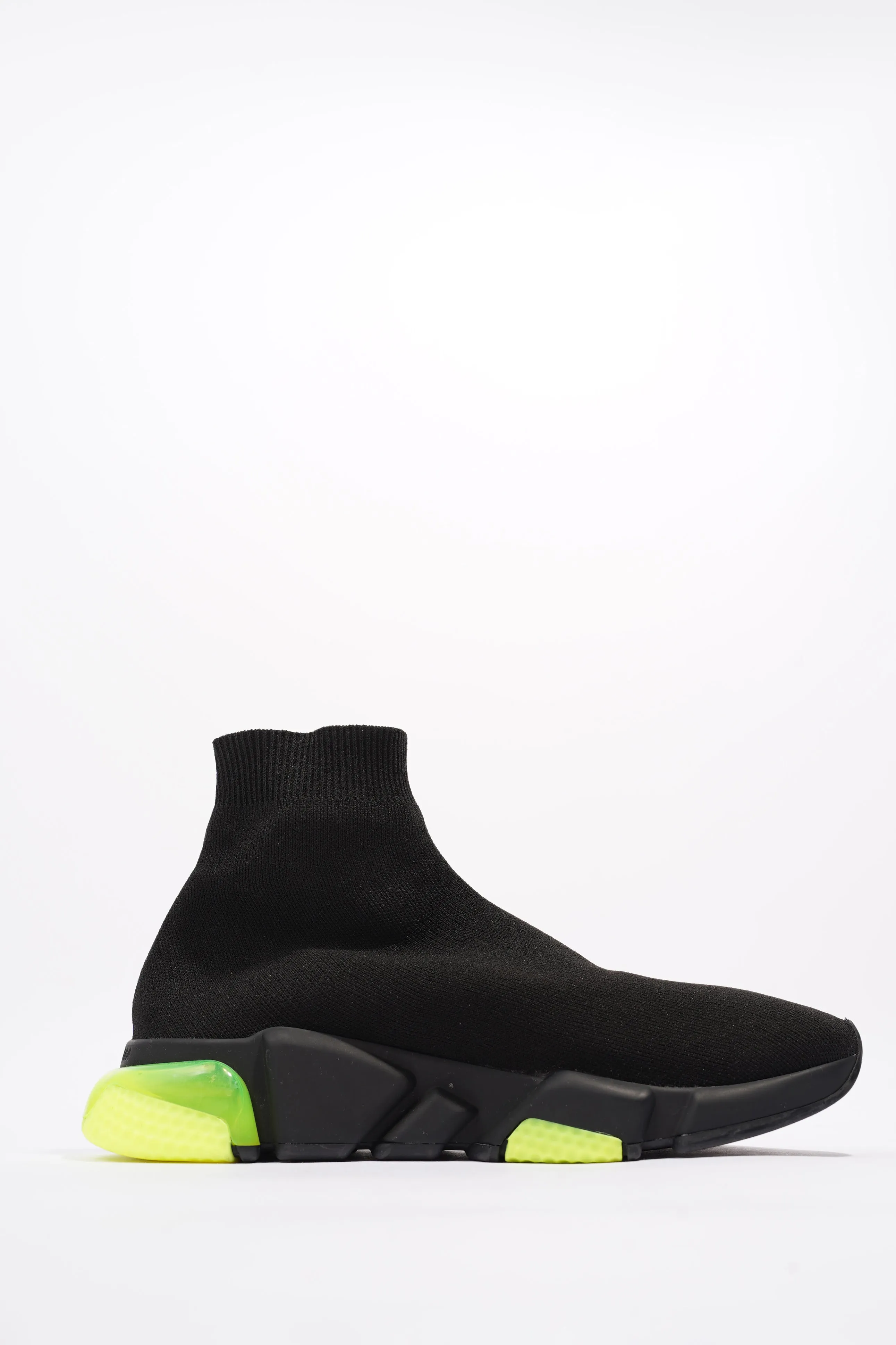 Balenciaga Speed Clear Sole Black / Fluorescent yellow Cotton EU 41 UK 7