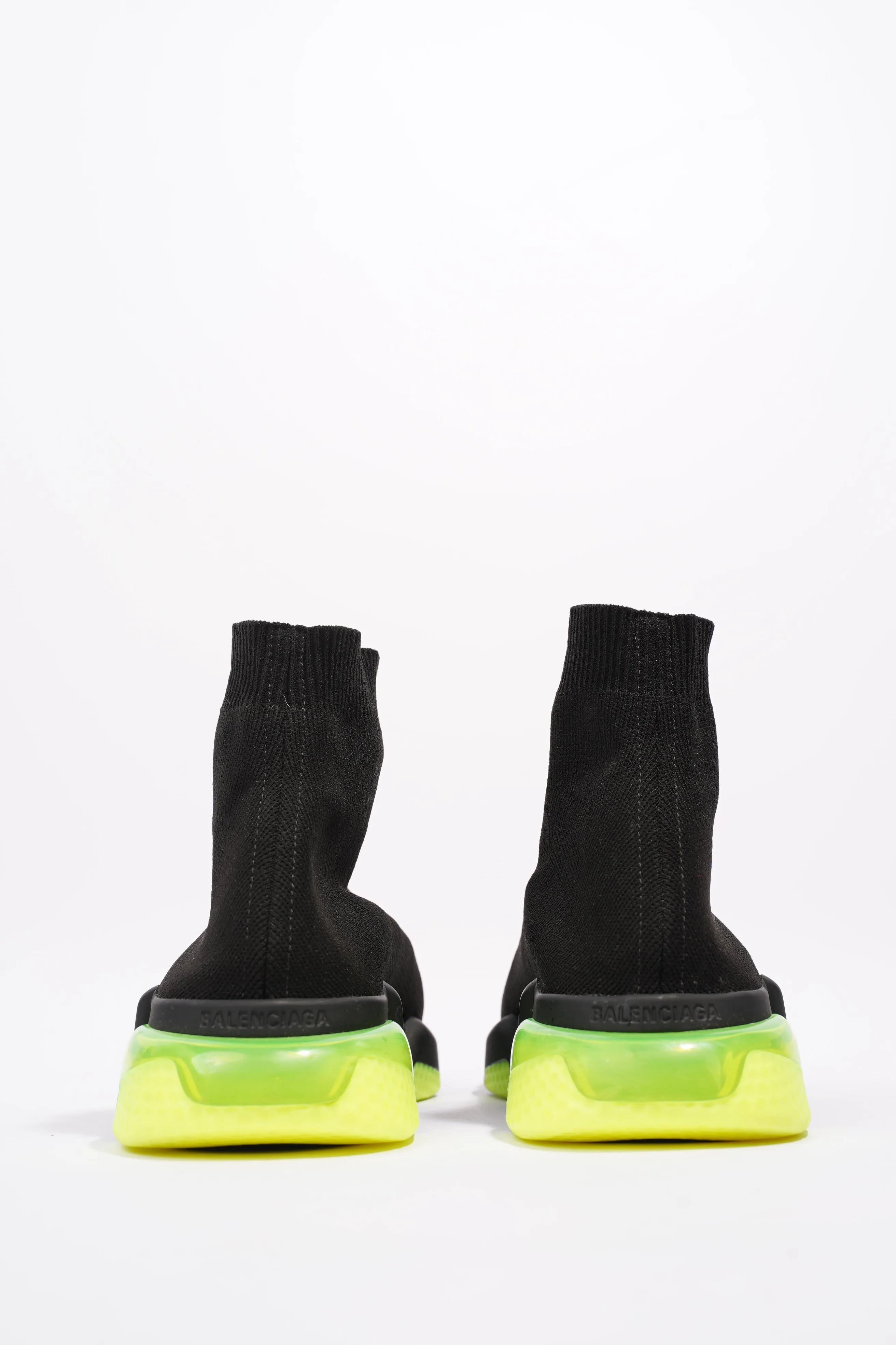 Balenciaga Speed Clear Sole Black / Fluorescent yellow Cotton EU 41 UK 7