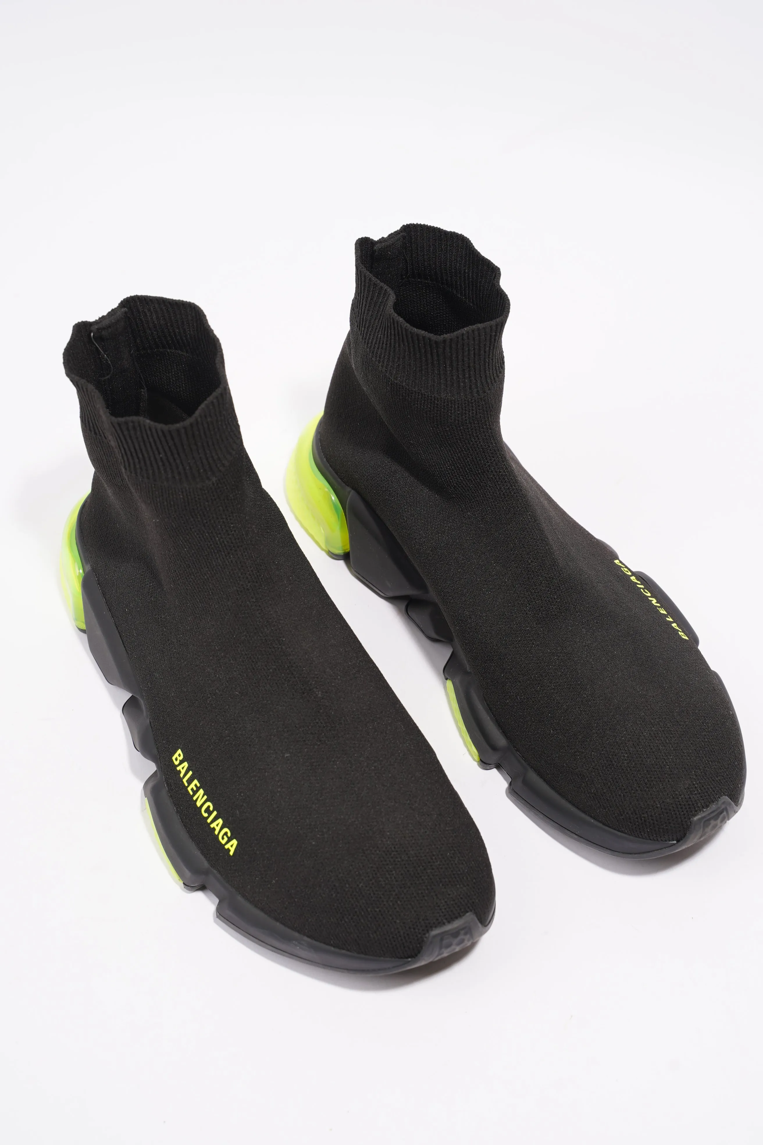 Balenciaga Speed Clear Sole Black / Fluorescent yellow Cotton EU 41 UK 7