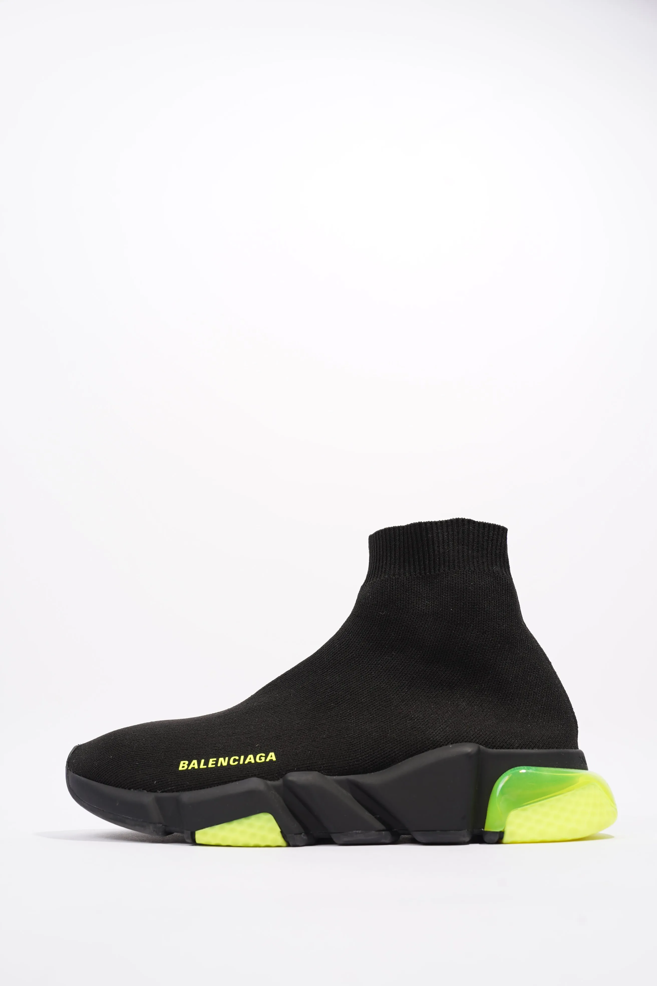 Balenciaga Speed Clear Sole Black / Fluorescent yellow Cotton EU 41 UK 7