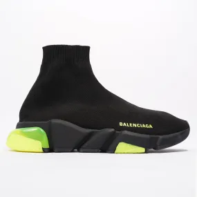 Balenciaga Speed Clear Sole Black / Fluorescent yellow Cotton EU 41 UK 7