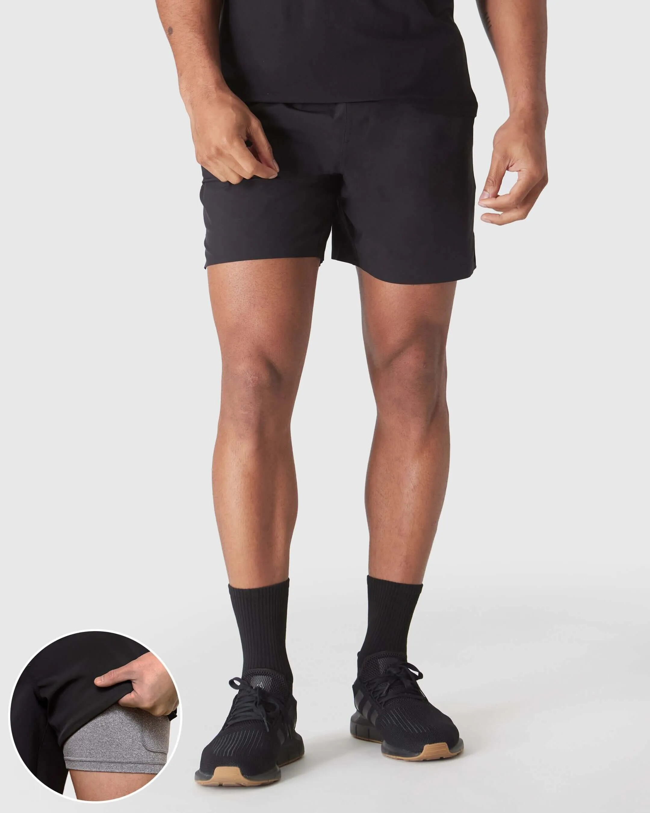 Black 7 2-in-1 Training Shorts