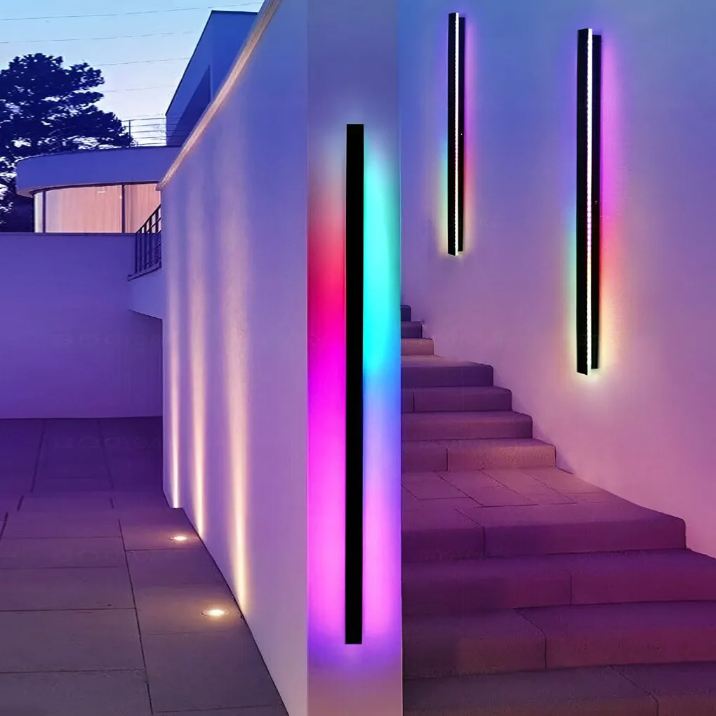 [Black Friday Clearance] Black Long Strip Outdoor Wall Lights Outdoor LED Lighting