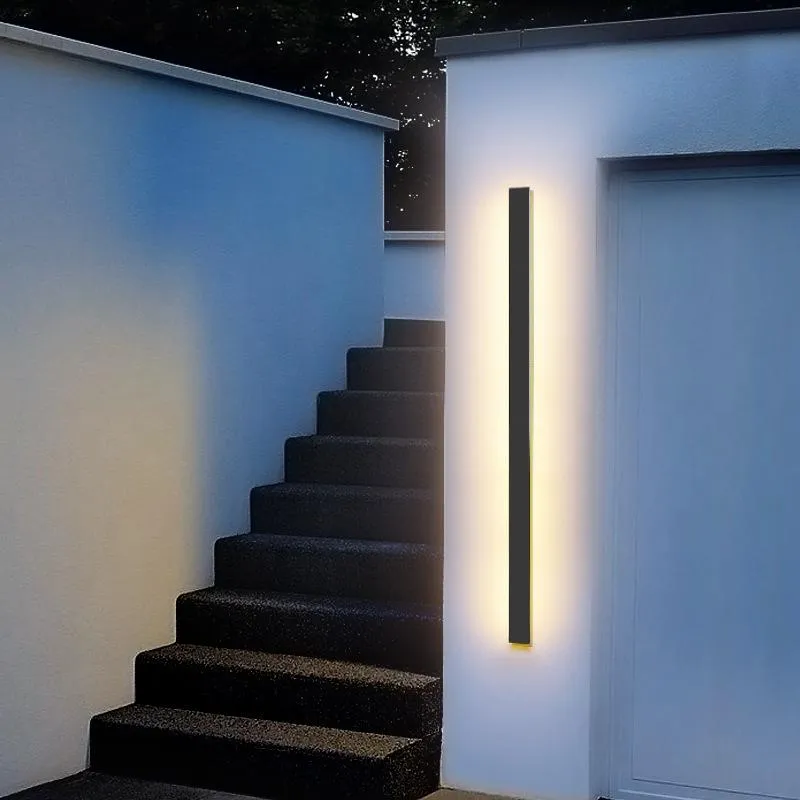 [Black Friday Clearance] Black Long Strip Outdoor Wall Lights Outdoor LED Lighting