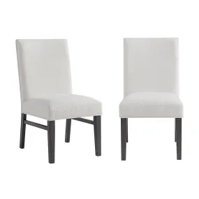 Breckenridge - 38 Dining Side Chair With Boucle Snow (Set of 2) - Black