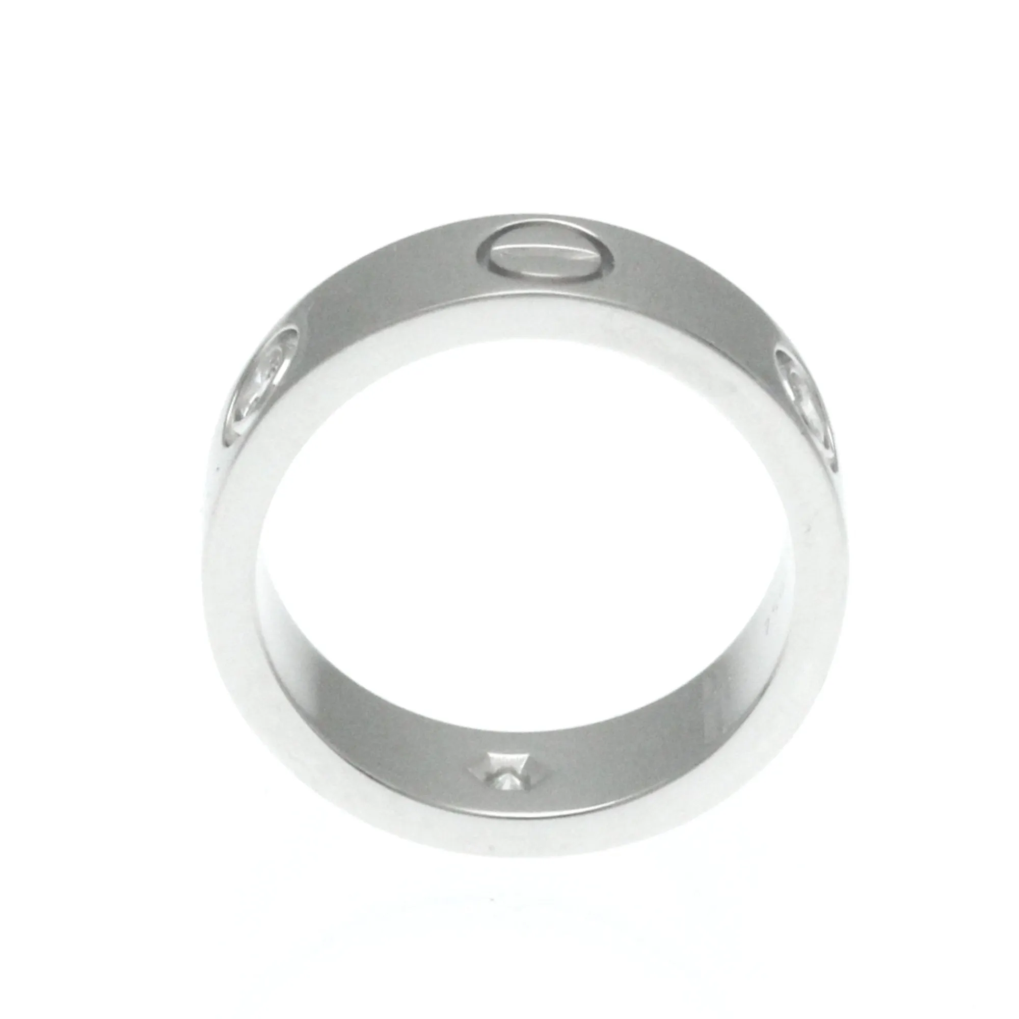 Cartier Love Silver White Gold Ring Jewelry (Pre-Owned)