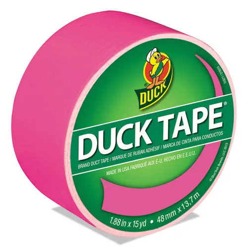 Colored Duct Tape, 3 Core, 1.88 X 15 Yds, Neon Pink