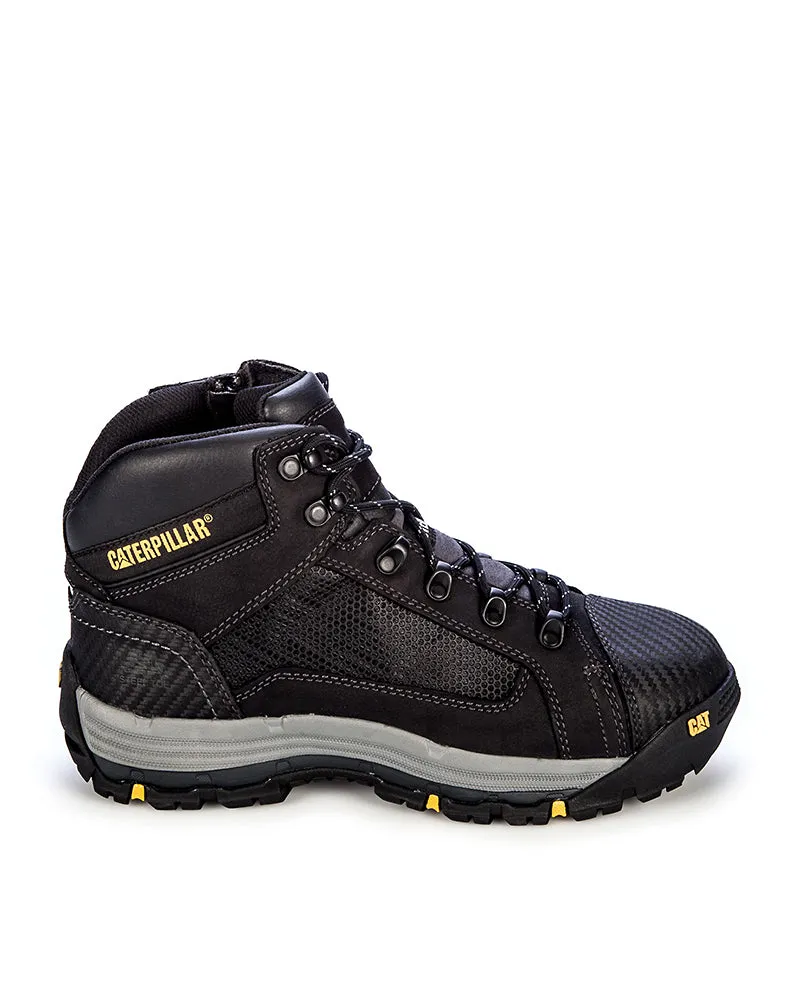 Convex Mid Zip Side Safety Boot - Black