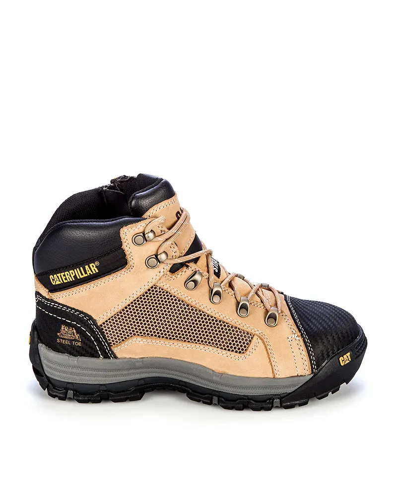 Convex Mid Zip Side Safety Boot - Honey