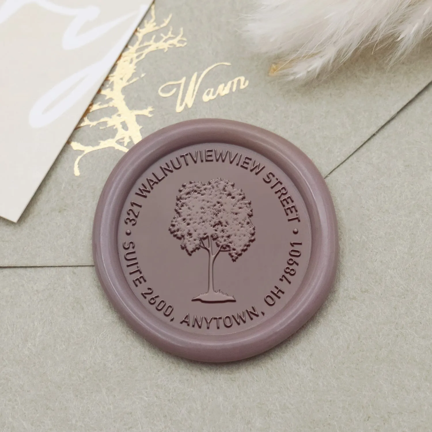 Custom Chestnut Tree Address Wax Seal Stamp