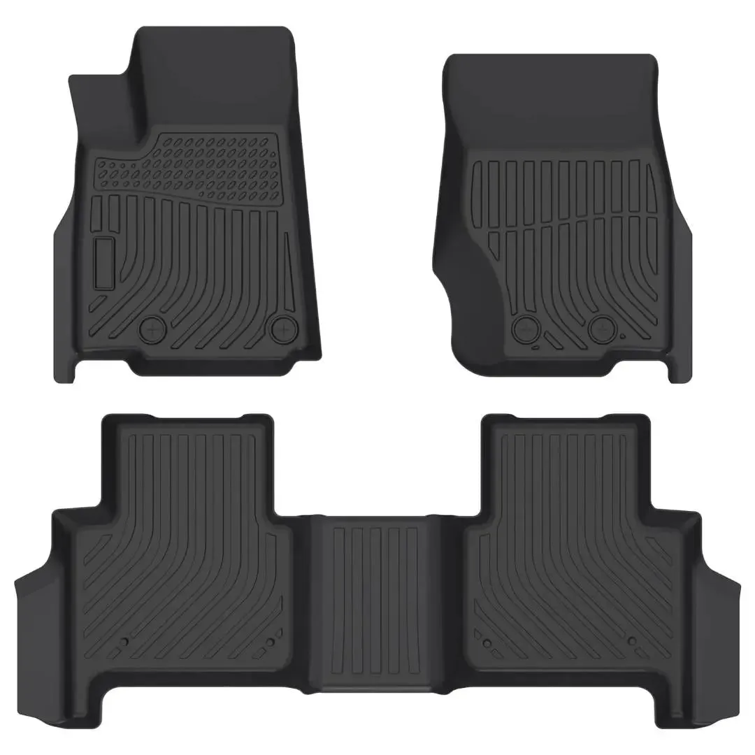 Floor Mats Fit for Jeep Grand Cherokee 2022 2023 2024 All-Weather TPE Floor Liner Set of 4 Mats, Black