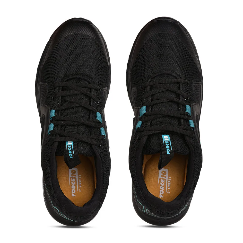 Force 10 Men Black Sports Running Shoes(TOBY )