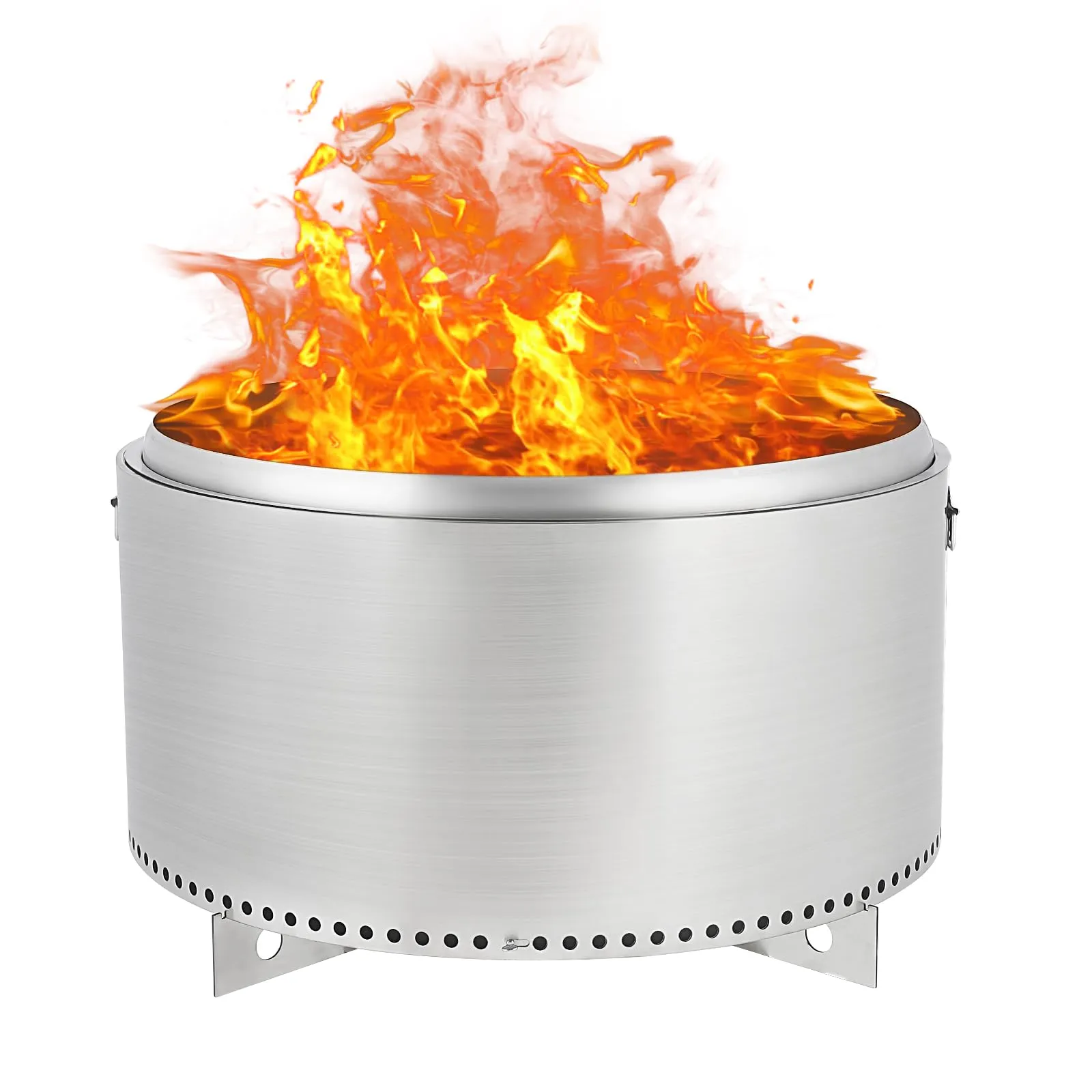 GARVEE 32 Round Hollow - Brand: Smokeless Fire Pit, Efficient Burn, Durable Stainless Steel, Air Switch, Wide Warm, Heating Gathering