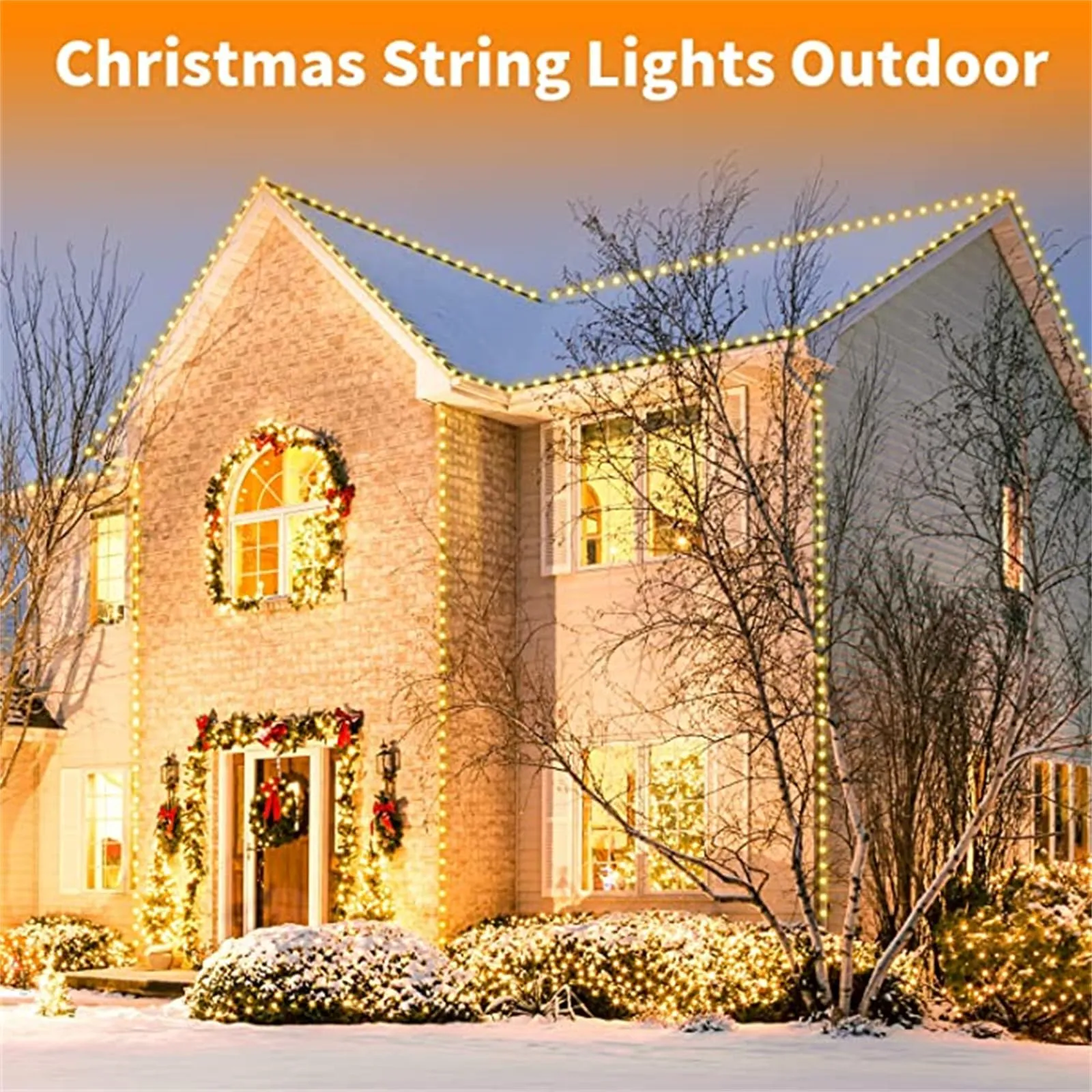 GARVEE 33FT 100LED String Lights Solar Outdoor Water-Resist Fairy Lighs with Remote Control Christmas Lights for Home Decoration