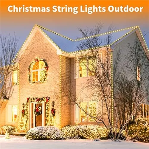 GARVEE 65FT 200LED String Lights Solar Outdoor Water-Resist Fairy Lighs with Remote Control Christmas Lights for Home Decoration