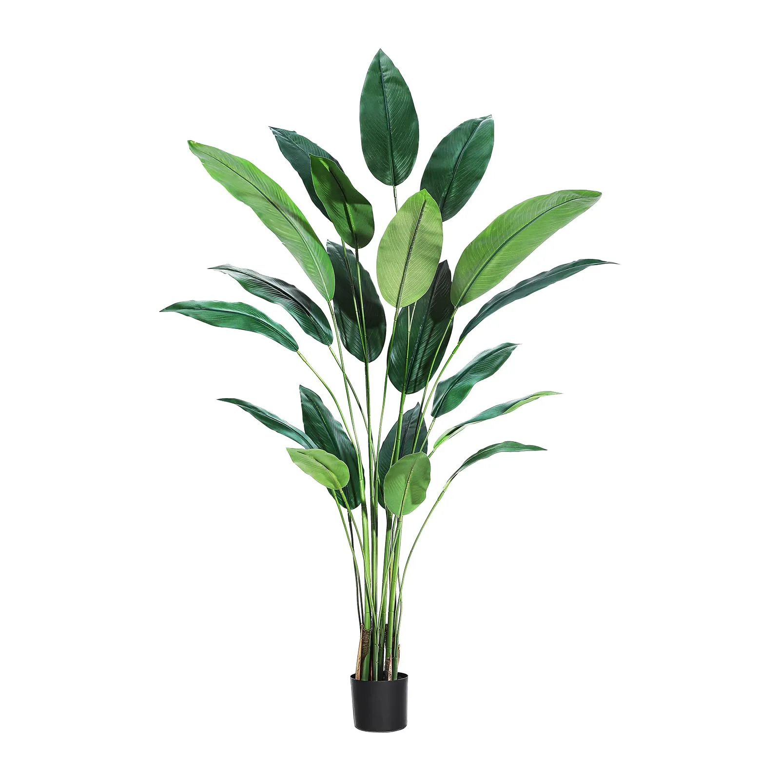 GARVEE Artificial Bird of Paradise Plant 7FT(84in) Fake Palm Tree for Indoor Outdoor Modern Decor Faux Plants for Home Office Perfect Housewarming Gift with 20 Trunks Faux Leaves 2 Pack