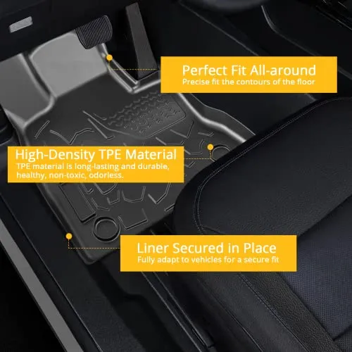 GARVEE Floor Mats for Hyundai Ioniq 5 2022-2023, Premium All Weather Anti-Slip Waterproof Floor Liners Car Interior Accessories