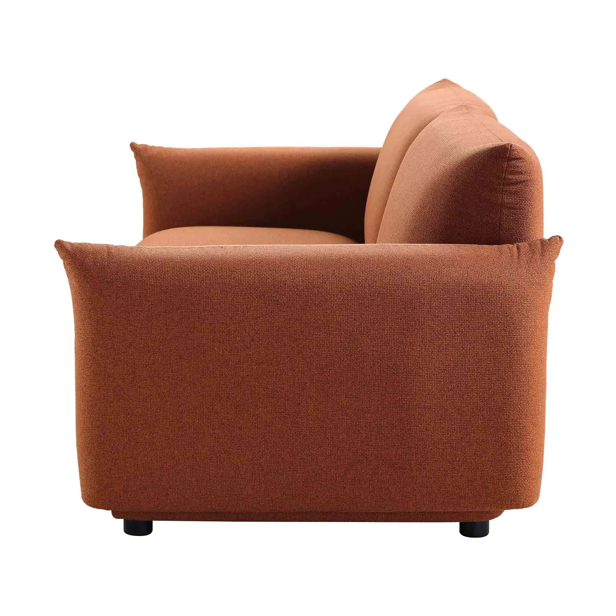 Gianni Three Seater Sofa, Terracotta Fabric