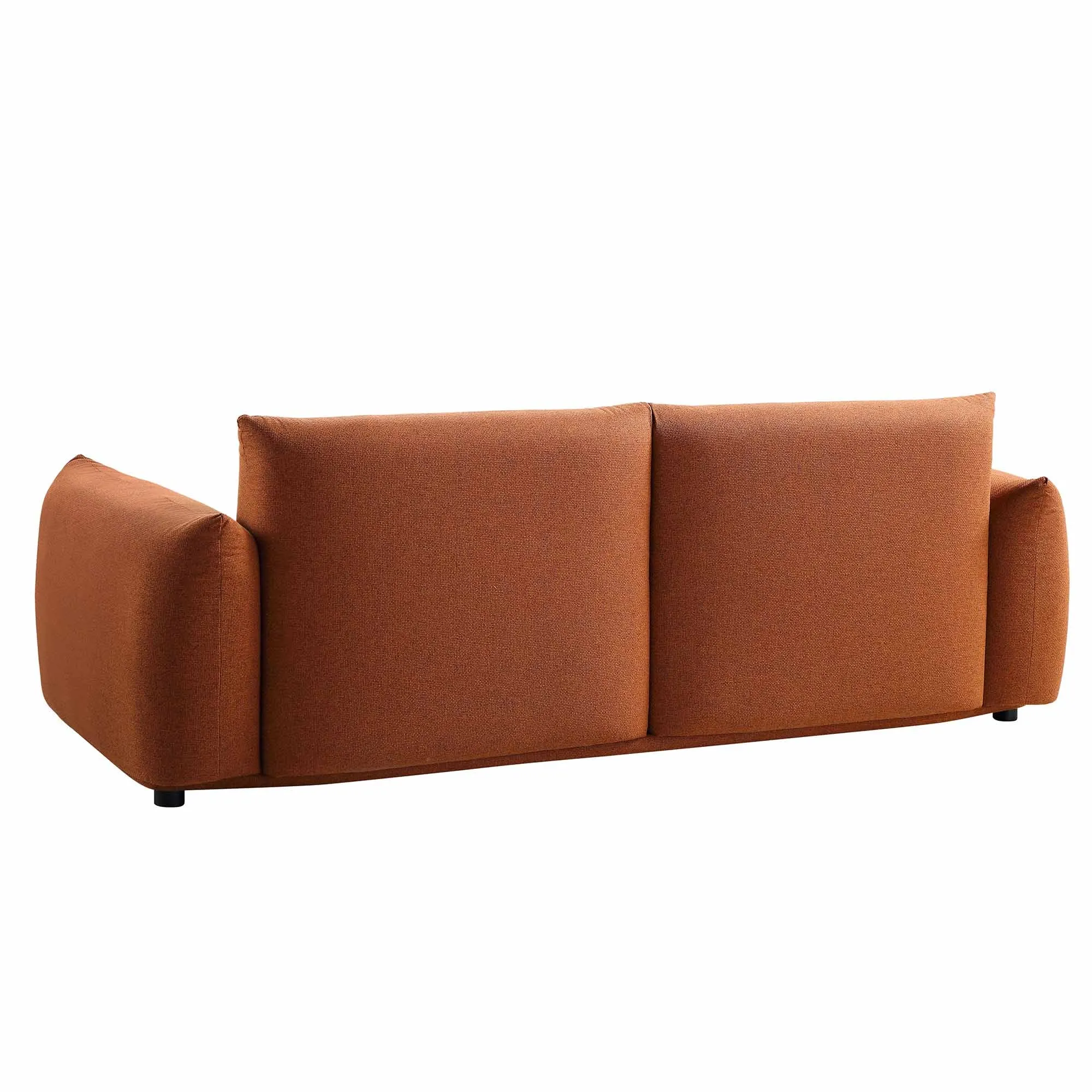 Gianni Three Seater Sofa, Terracotta Fabric