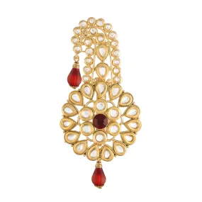 Gold Plated Traditional Kundan Safa Kalangi Brooch for Groom/Men/Dulha Pagadi