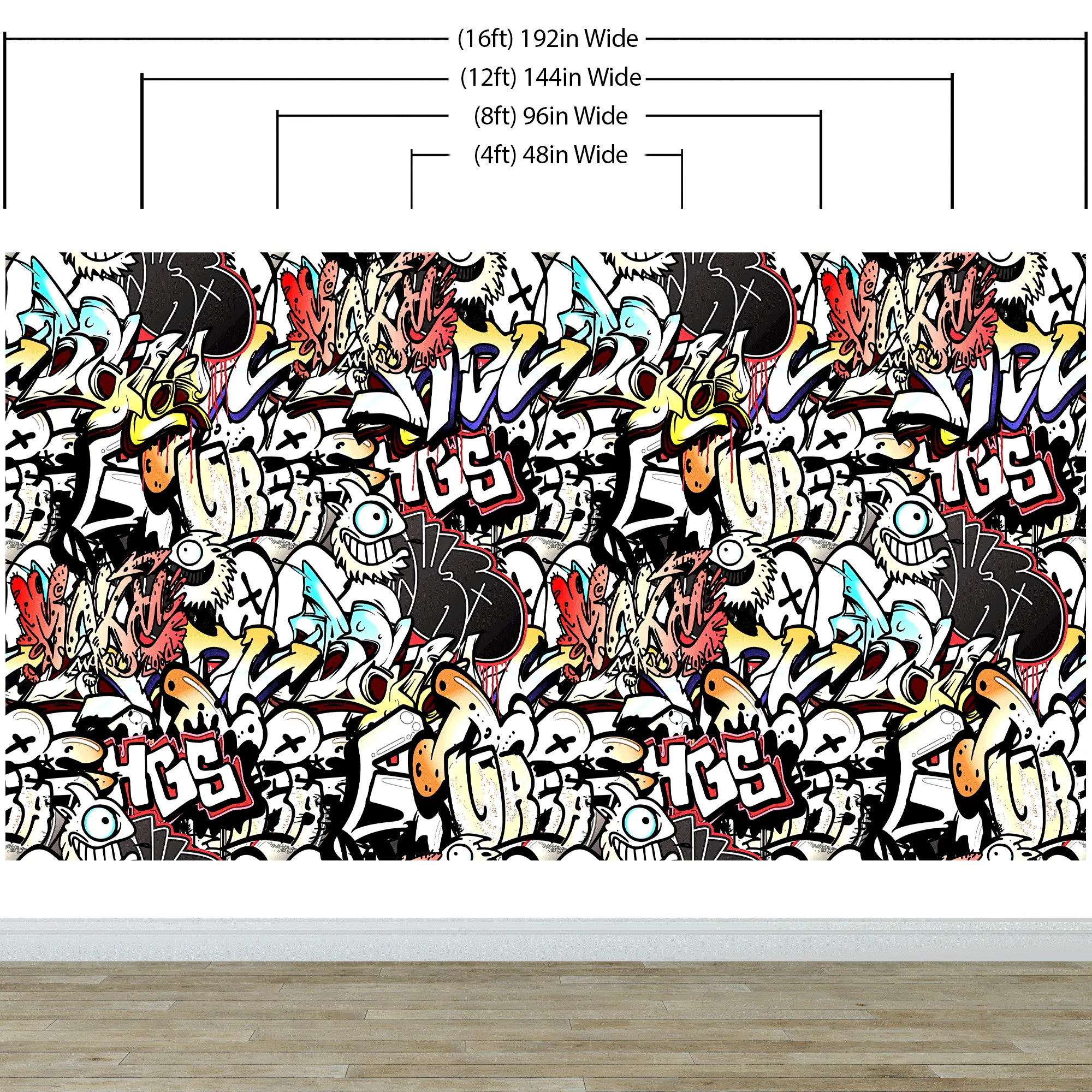 Graffiti Art Wall Mural. Street Art Urban Theme Artwork. #6462