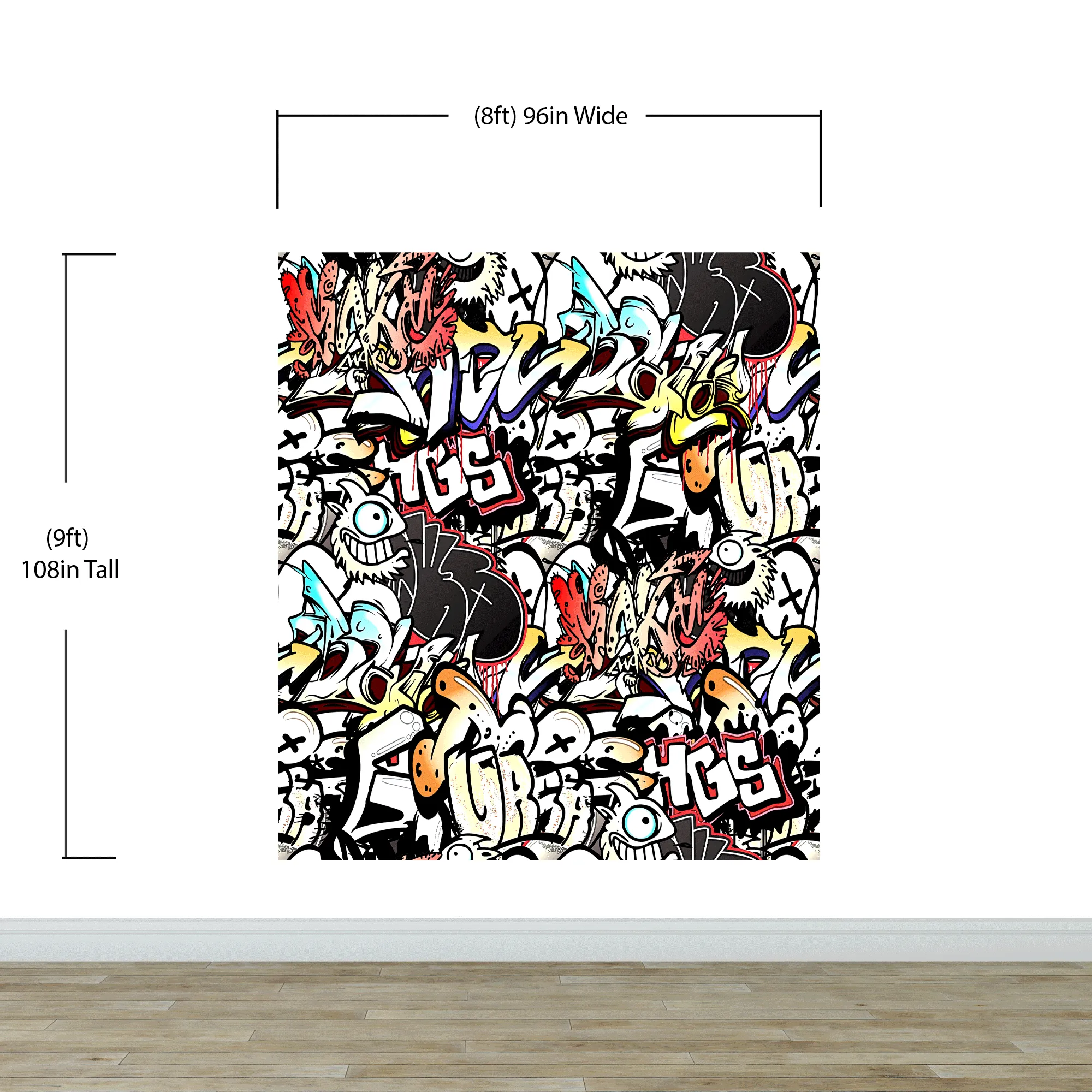 Graffiti Art Wall Mural. Street Art Urban Theme Artwork. #6462