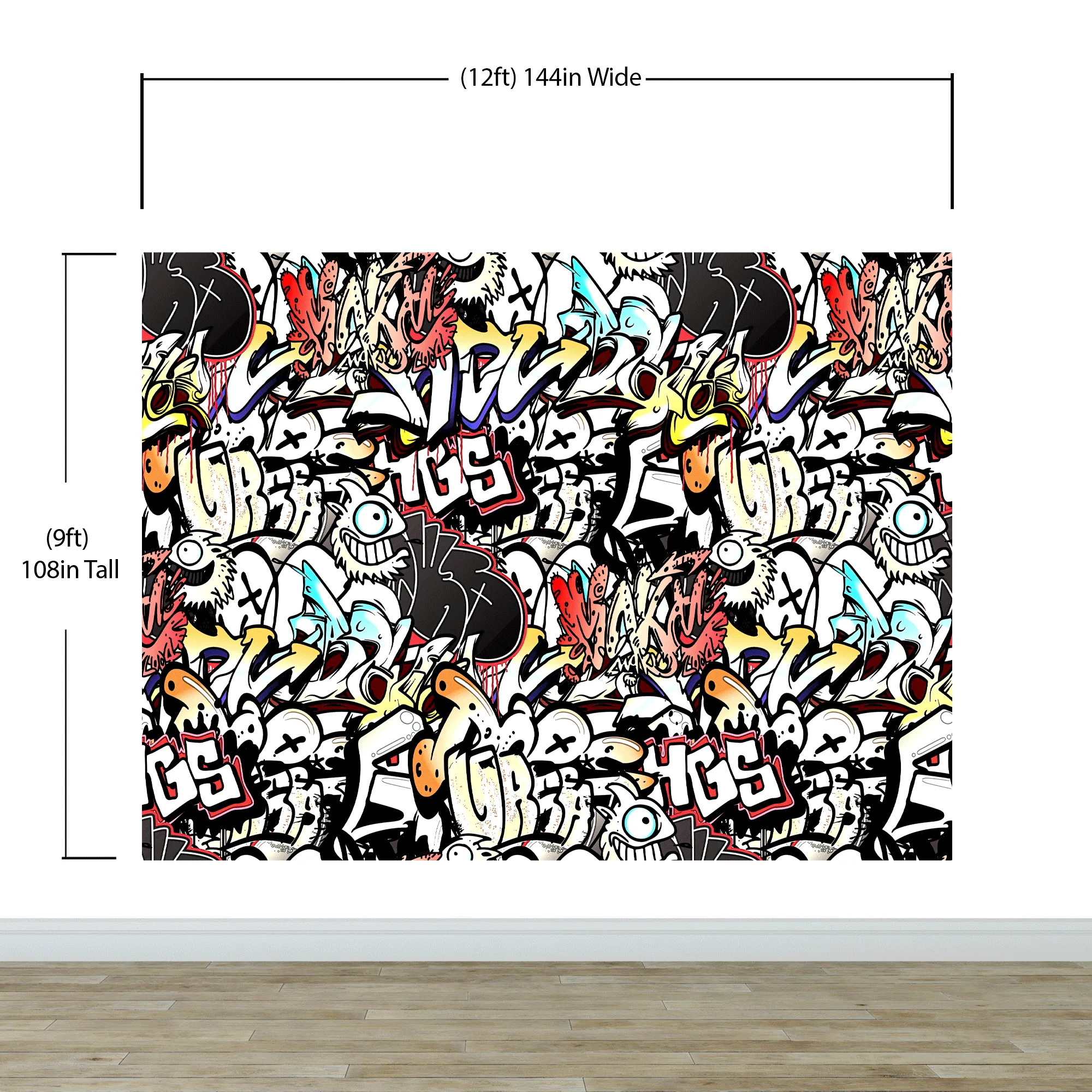 Graffiti Art Wall Mural. Street Art Urban Theme Artwork. #6462