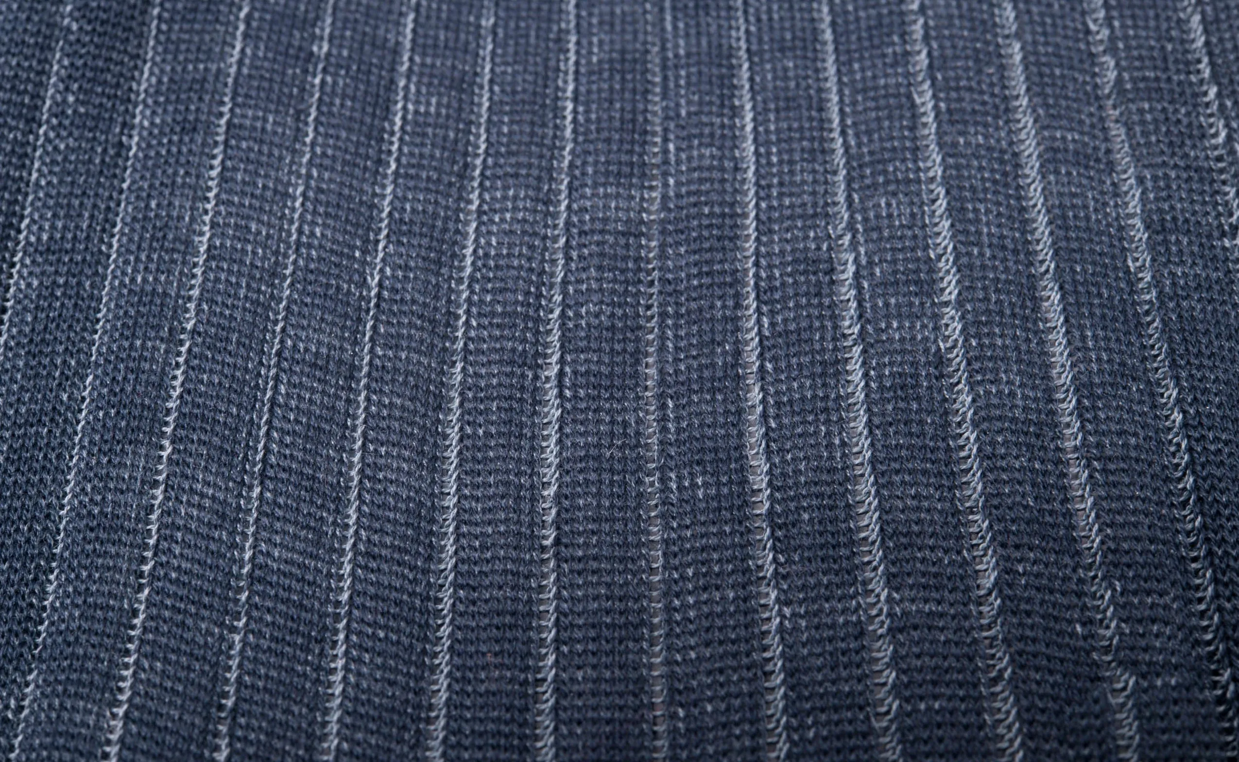 Gray & Prussian Blue Shadow Stripe Cotton Socks